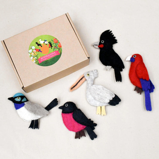 Australian Colourful Birds Finger Puppet Set
