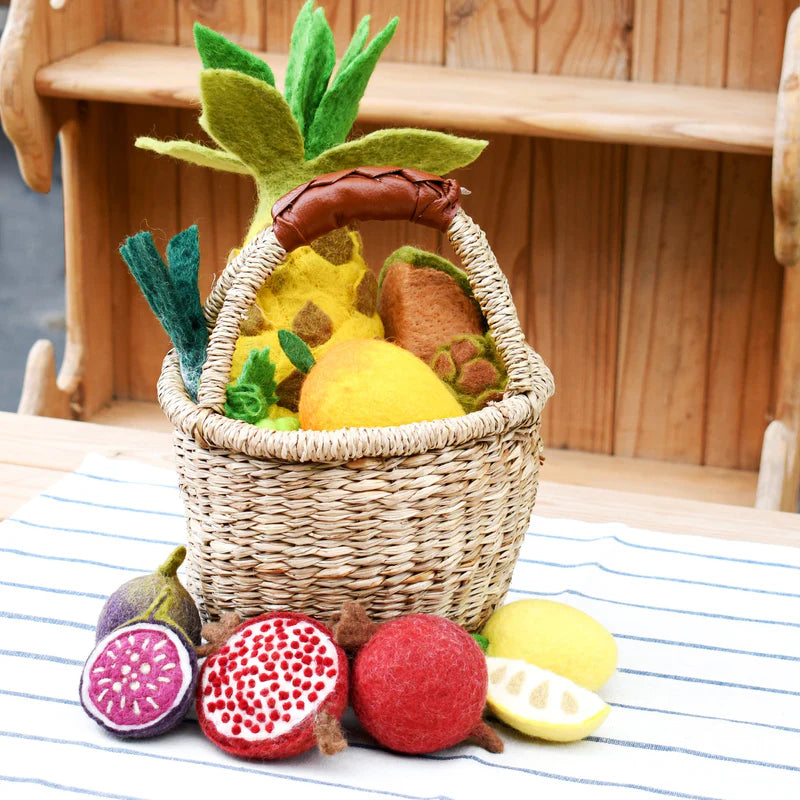Felt Vegetables and Fruits Set D (Set of 12 pieces)