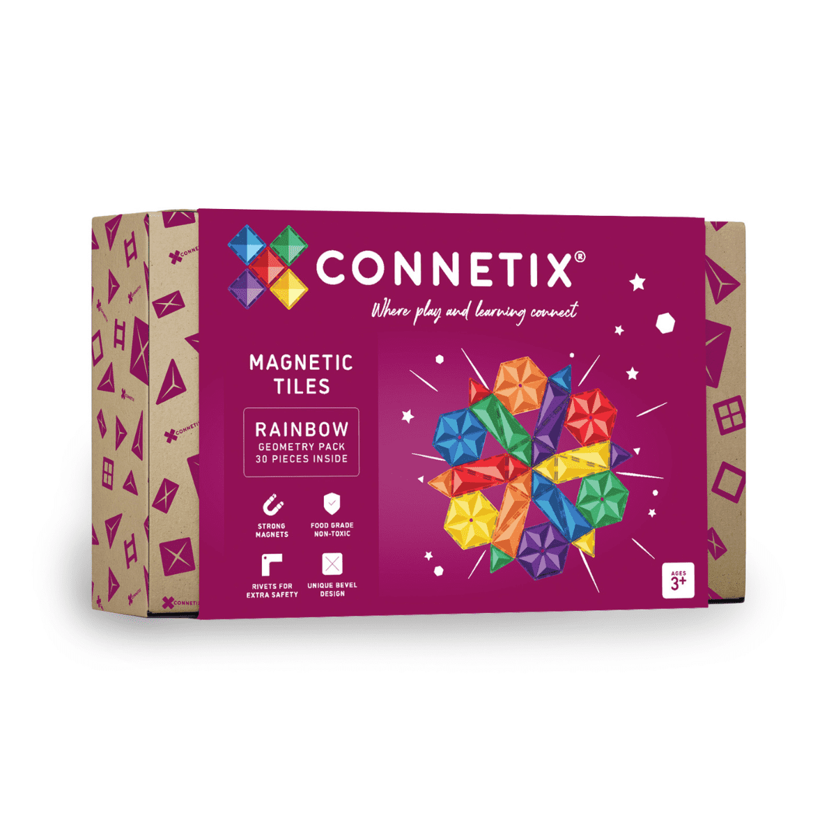CONNETIX Rainbow Geometry Pack 30 pc