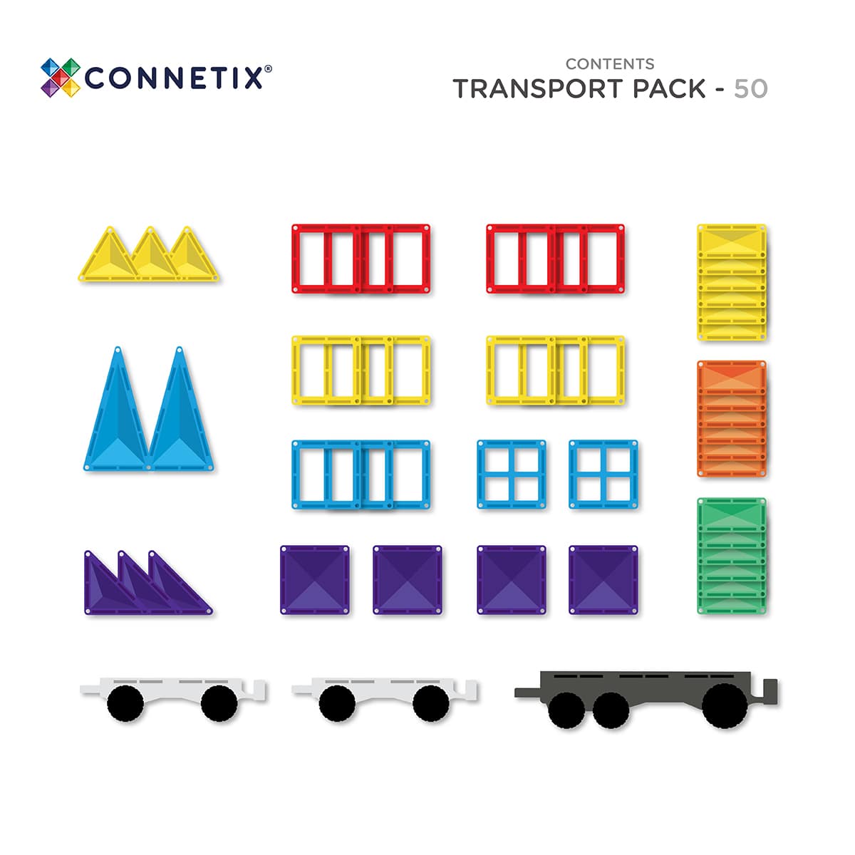 CONNETIX Rainbow Transport Pack 50 pc