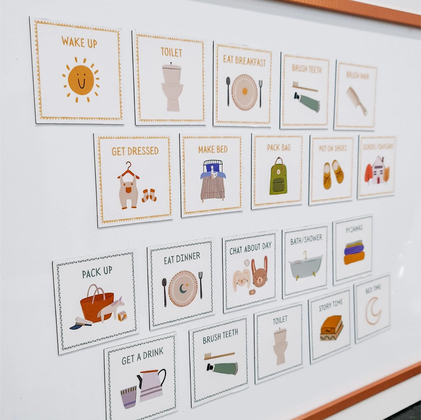 20 Magnetic Routine Cards for Kids by The Creative Sprout