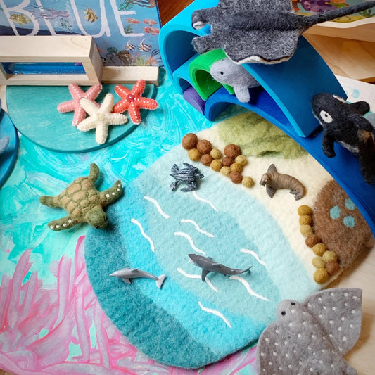 Sea, Beach and Rockpool Play Mat Playscape